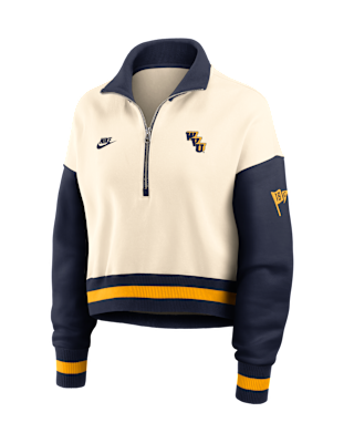 West Virginia Legacy Women's Nike College Cropped Oversized 1/4